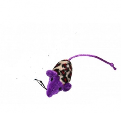 Velour Mice Cat Toy Purple RRP 99p CLEARANCE XL 89p or 2 for 1.50